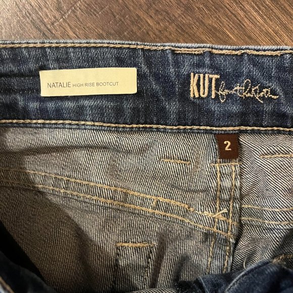 KUT from the Kloth Women’s Natalie High Rise Bootcut Jeans Size 2 Blue Stretch - Picture 4 of 8